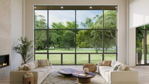 Large sunlit windows keeping a home bright and comfortable