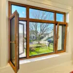 Wood clad window with natural interior finish