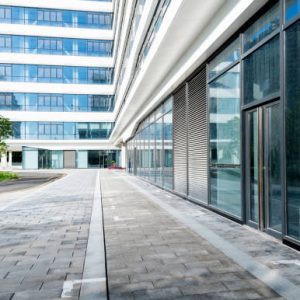 The road outside office building